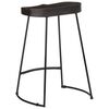 vidaXL Tabourets de bar lot de 2 noir 45x40x62 cm bois manguier massif