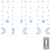 vidaXL Guirlande lumineuse &eacute;toile et lune avec t&eacute;l&eacute;commande 138 LED