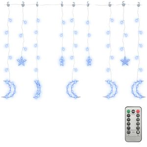 vidaXL Guirlande lumineuse &eacute;toile et lune avec t&eacute;l&eacute;commande 138 LED