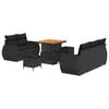 vidaXL Ensemble de canap&eacute; de jardin 8 pc Noir polyrotin
