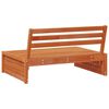 vidaXL Sofa de jardin milieu Bois de Pin Massif Brun Cir&eacute;