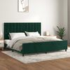 vidaXL Cadre de lit sans matelas vert fonc&eacute; 200x200 cm velours