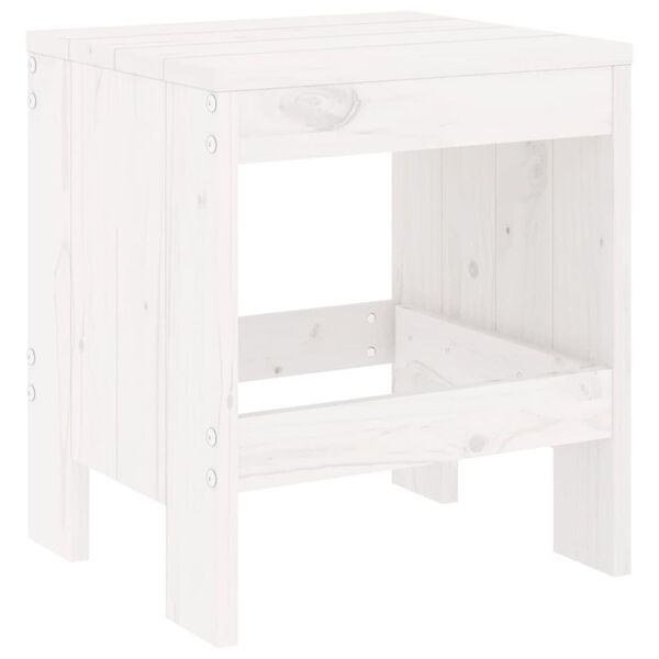 vidaXL Ensemble de bistrot de jardin 3 pcs blanc bois de pin massif