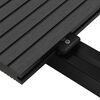 vidaXL Planche de terrasse 4 pcs Noir WPC