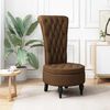 vidaXL Fauteuil à pantoufle Marron 56,5 x 70 x 110 cm Simili daim