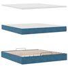 VidaXL Cadre de lit ottoman avec matelas bleu fonc&eacute; 180x200 cm velours