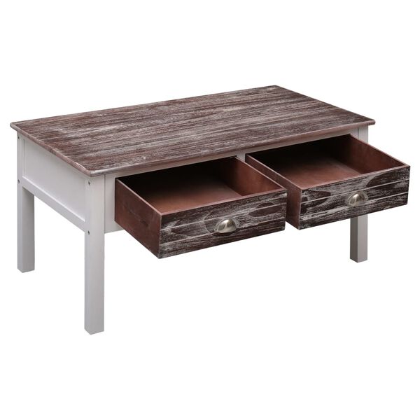 vidaXL Table basse Marron 100x50x45 cm Bois