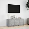 vidaXL Meuble TV avec LED gris b&eacute;ton 97x34x40 cm bois d'ing&eacute;nierie