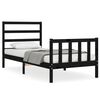 vidaXL Cadre de lit sans matelas noir 90x200 cm bois de pin massif
