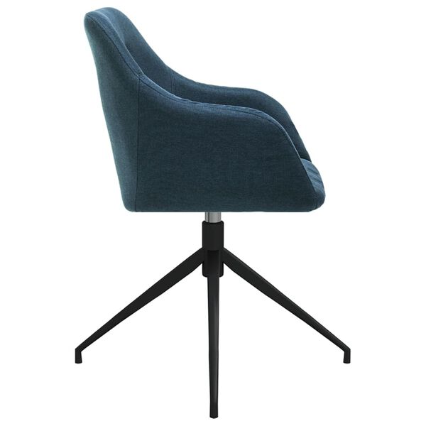 vidaXL Chaises pivotantes &agrave; manger lot de 6 bleu tissu