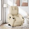 vidaXL Fauteuil inclinable de massage électrique Crème Tissu