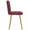 vidaXL Chaises à manger lot de 2 rouge bordeaux tissu