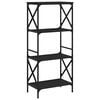 vidaXL Biblioth&egrave;que &agrave; 4 niveaux noir 59x35x132 cm bois d'ing&eacute;nierie
