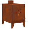 vidaXL R&eacute;chaud de camping 35x50x60 cm acier corten