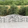 vidaXL Paniers &agrave; gabions arqu&eacute;s 3 pcs 400x30x60/80 cm Fer galvanis&eacute;