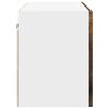 vidaXL Armoire de cuisine avec porte 2 pcs Ch&ecirc;ne fum&eacute; 60 x 31 x 40 cm