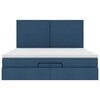VidaXL Cadre de lit ottoman avec matelas bleu 160x200 cm tissu