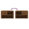 vidaXL Armoire à chaussures Chêne marron 80x35x45 cm Bois d'ingénierie