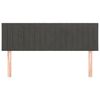 vidaXL T&ecirc;tes de lit Gris fonc&eacute; 144x5x78/88 cm Velours