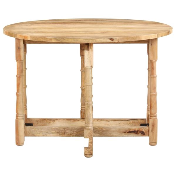 vidaXL Table &agrave; manger Rond 110x76 cm Bois de manguier massif