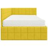vidaXL Cadre de lit d'angle avec matelas 2 pcs Jaune Velours