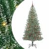 vidaXL Arbre de No&euml;l artificiel floconn&eacute; de neige avec lumi&egrave;re LED