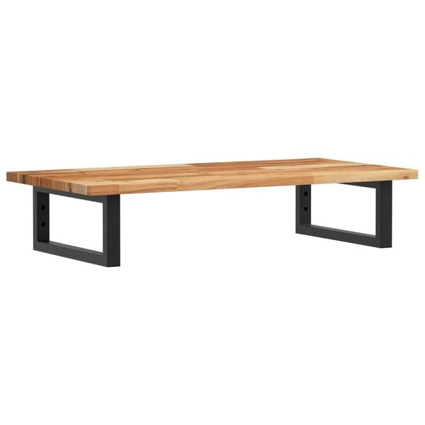 vidaXL Étagère de vasque murale acier et bois massif d'acacia