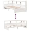 vidaXL Lit biblioth&egrave;que sans matelas blanc 100x200 cm bois pin massif