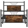 vidaXL Cadre de lit sans matelas ch&ecirc;ne fum&eacute; 90x190cm bois d'ing&eacute;nierie