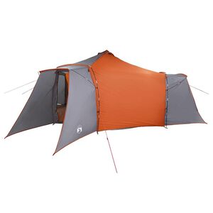 vidaXL Tente Tipi 8 personne Gris et orange taffetas