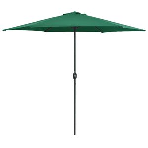 vidaXL Parasol de jardin et m&acirc;t en aluminium 270x246 cm Vert