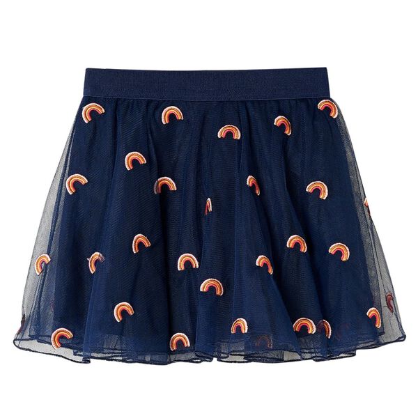 Jupe avec tulle pour enfants bleu marine 116