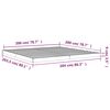 vidaXL Cadre de lit sans matelas 200x200 cm bois massif de pin