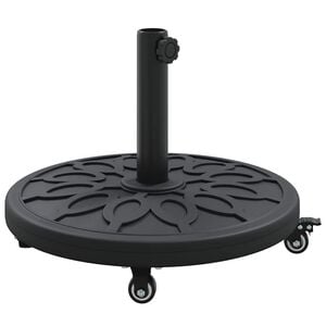 vidaXL Pied de parasol 15.25 kg Noir Fer Circulaire
