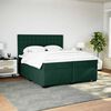 vidaXL Sommier &agrave; lattes de lit et matelas Vert fonc&eacute; 200x200cm Velours