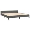 vidaXL Cadre de lit sans matelas gris fonc&eacute; 160x200 cm velours