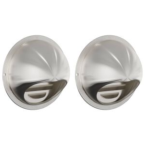 vidaXL Couvre-vent Air 2 pcs Argent 80 mm Acier inoxydable