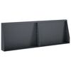 vidaXL Mur de sout&egrave;nement 2 pc 60 x 12 x 50 cm Acier Anthracite
