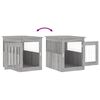 vidaXL Meuble de cage pour chiens sonoma gris 55x75x65 cm