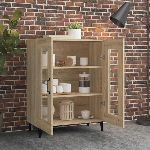 vidaXL Buffet ch&ecirc;ne sonoma 69,5x34x90 cm bois d'ing&eacute;nierie