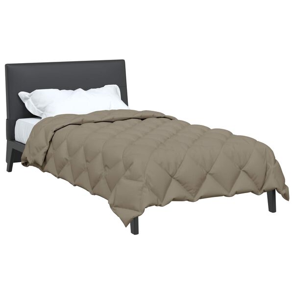 vidaXL Duvet d'hiver Gris clair 155 x 220 cm Microfibre