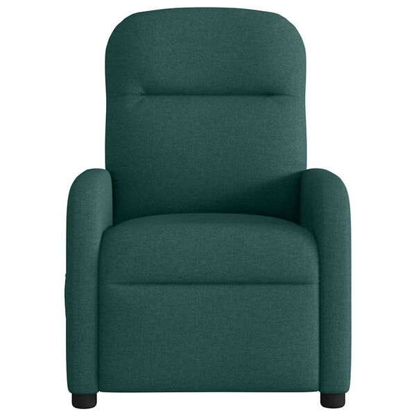 vidaXL Fauteuil inclinable Vert fonc&eacute; Tissu