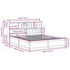 vidaXL Cadre de lit sans matelas cire marron 200x200cm bois pin massif