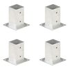 vidaXL Ancres de poteau 4 pcs M&eacute;tal galvanis&eacute; 81 mm