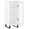 vidaXL Buffet Blanc brillant 34,5x34x90 cm Bois d'ing&eacute;nierie