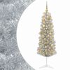 vidaXL Sapin de No&euml;l artificiel &eacute;troit avec boules 150 cm 150 LED