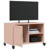 vidaXL Meuble TV rose 68x39x43,5 cm acier