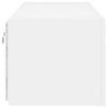 vidaXL Meubles TV muraux avec lumières LED 2 pcs blanc 60x35x31 cm