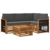 vidaXL Ensemble de canap&eacute;s d'ext&eacute;rieur 5 pcs Naturel et Anthracite