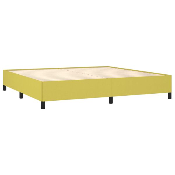vidaXL Cadre de lit sans matelas vert 200x200 cm tissu